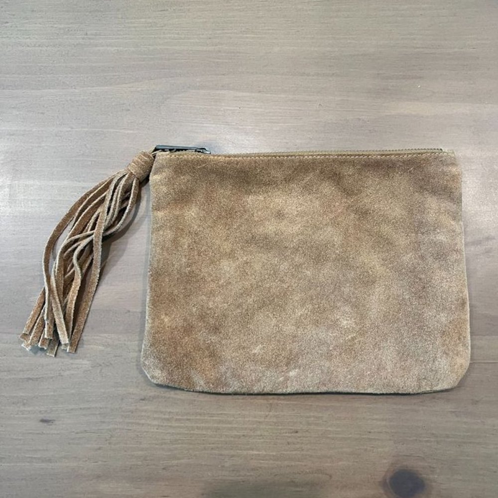 Brown Suede Pouch